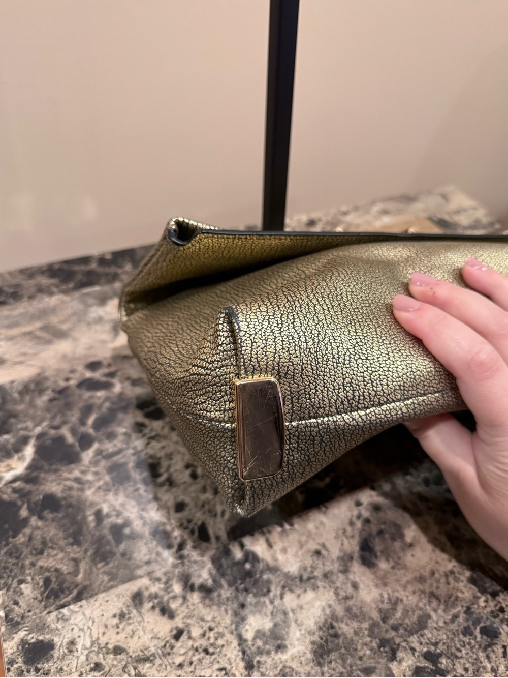 Coach Swagger Metallic Double Turnlock Shoulder Bag / Clutch - Picture 10 of 16
